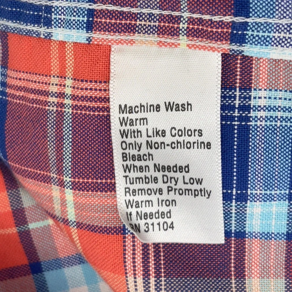 Saddlebred Vintage Oxford Shirt Mens XL Plaid Button Down‎ Preppy Americana